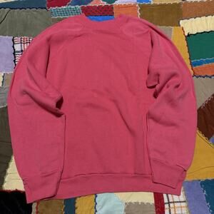 Vintage 90s Tultex Pink Blank Crewneck Large